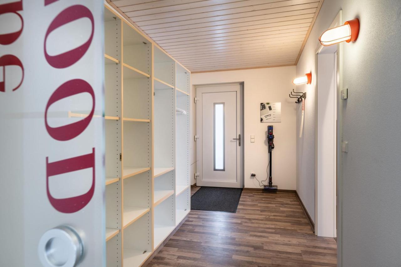 Gemuetliche Ferienwohnung Mit Panoramablick Muttensweiler Exterior photo
